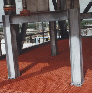 Molded Grating Platform, Fibertred Molded Treads, FRP Grating