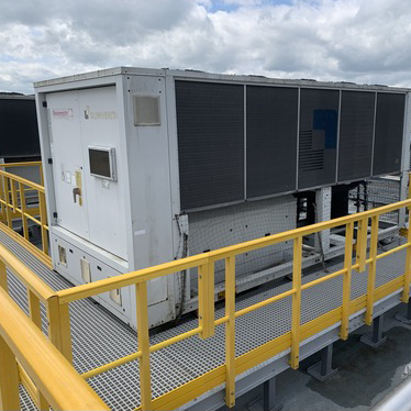 rooftop f r p, g r p grating, handrails, guardrails, data center solutions