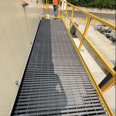 safe-t-span, pultruded grating, f r p, g r p, access platform, elevated walkway