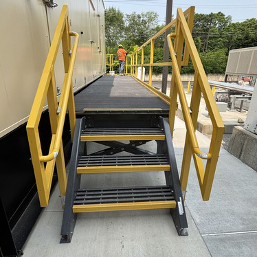 generator access platform, dynarail handrails and guardrails, platform ladders, stairs